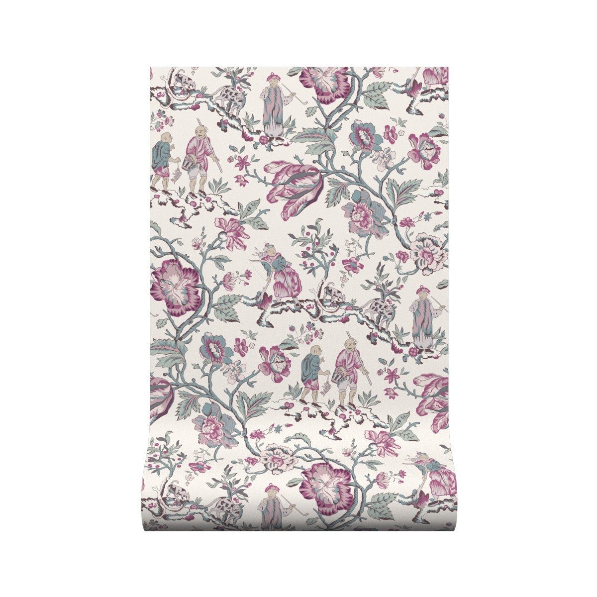 Les Pecheurs Wallpaper - Violet - Warner House - Premier Wallcovering