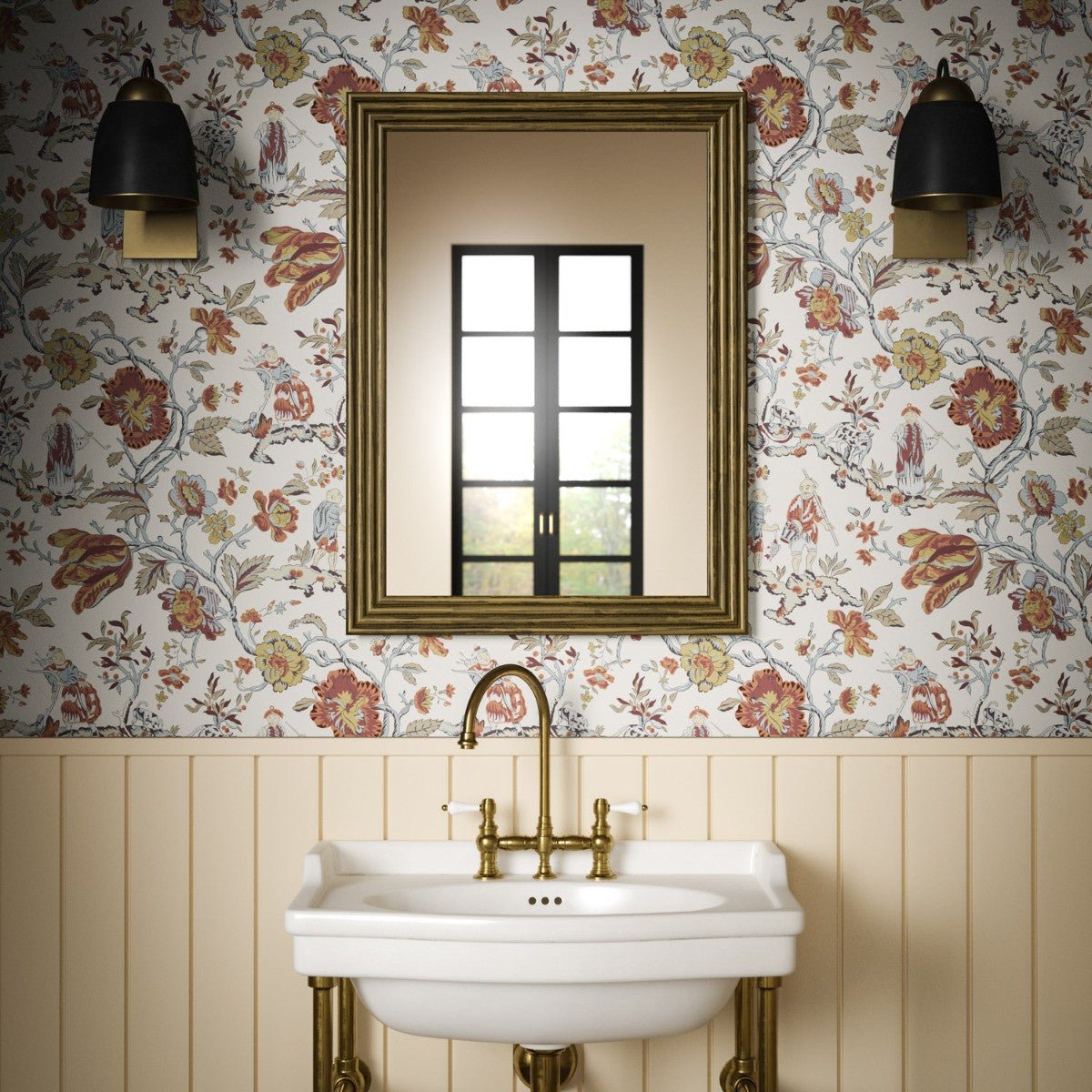 Les Pecheurs Wallpaper - Ginger - Warner House - Premier Wallcovering