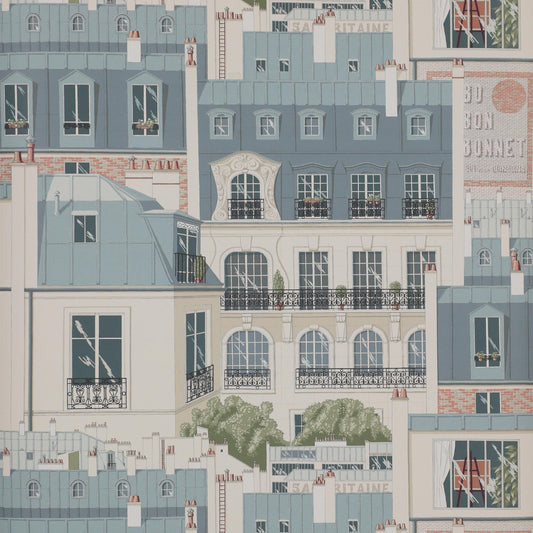 Les Toits de Paris Wallpaper - Vert de Gris - Manuel Canovas - 03082/01 - Premier Wallcovering