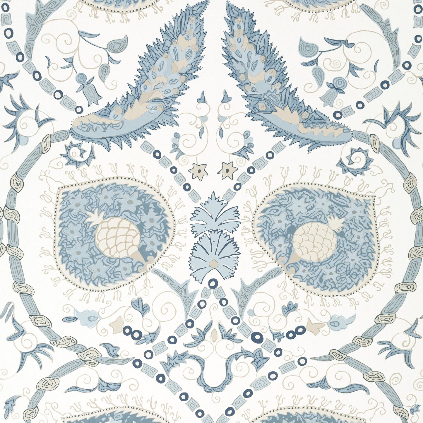 Lewis Wallpaper - Spa Blue - Thibaut - T13215 - Premier Wallcovering