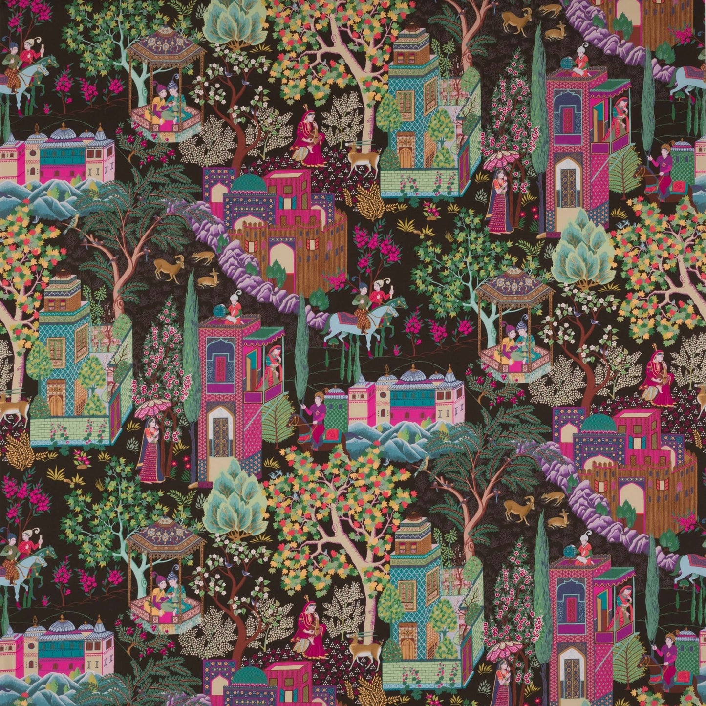 Leyla Fabric - Brun - Manuel Canovas - M4075-02 - Premier Wallcovering