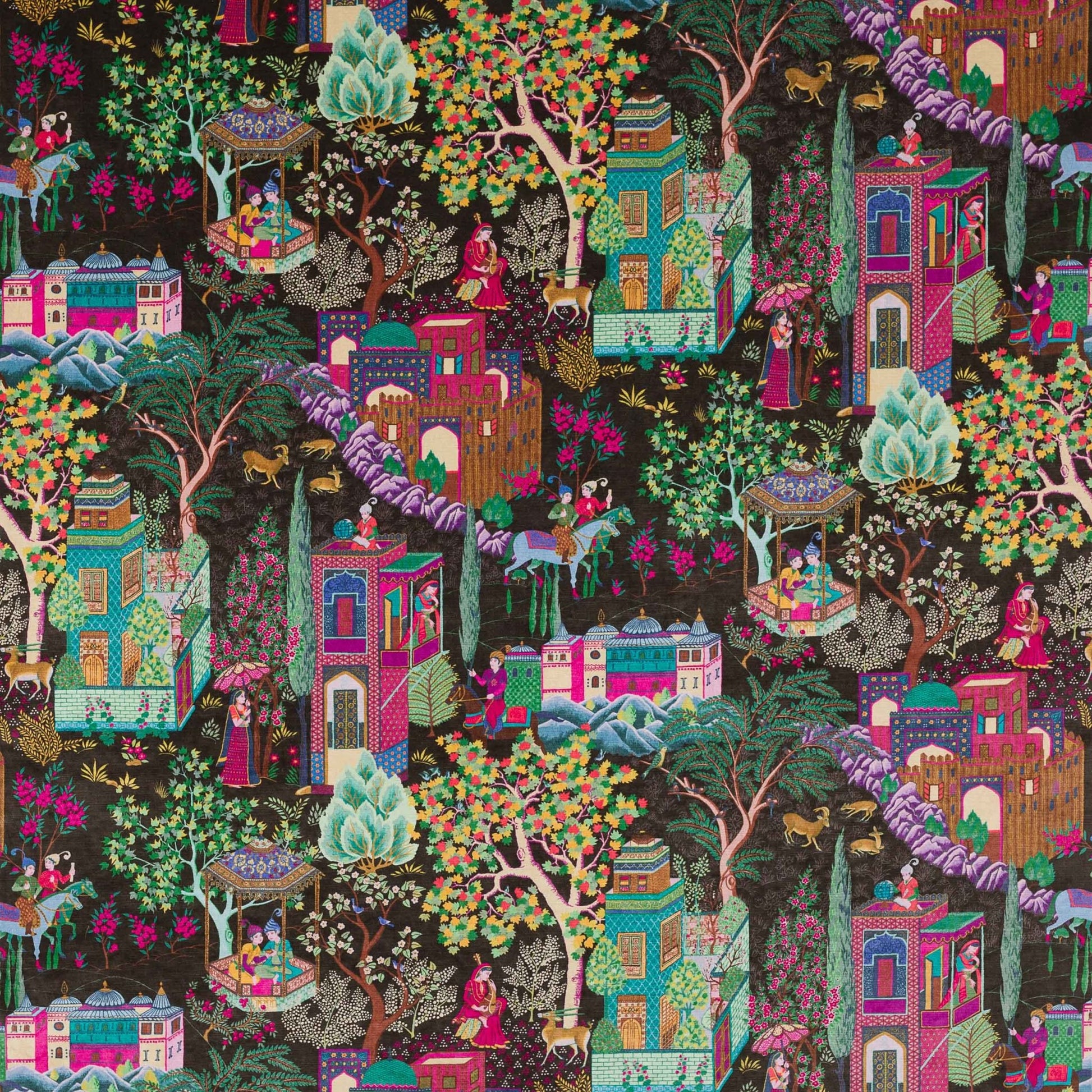 Leyla Velours Fabric - Brun - Manuel Canovas - M4070-01 - Premier Wallcovering