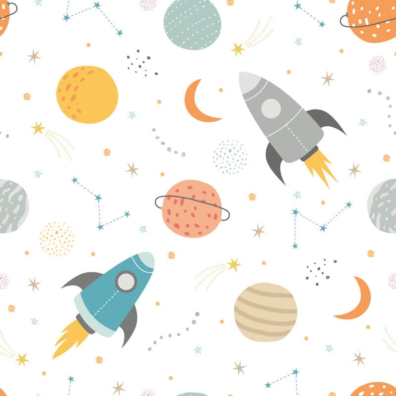 Lift Off Wallpaper - Ginger/Denim - Hoopla Walls - HWA1306W - Premier Wallcovering