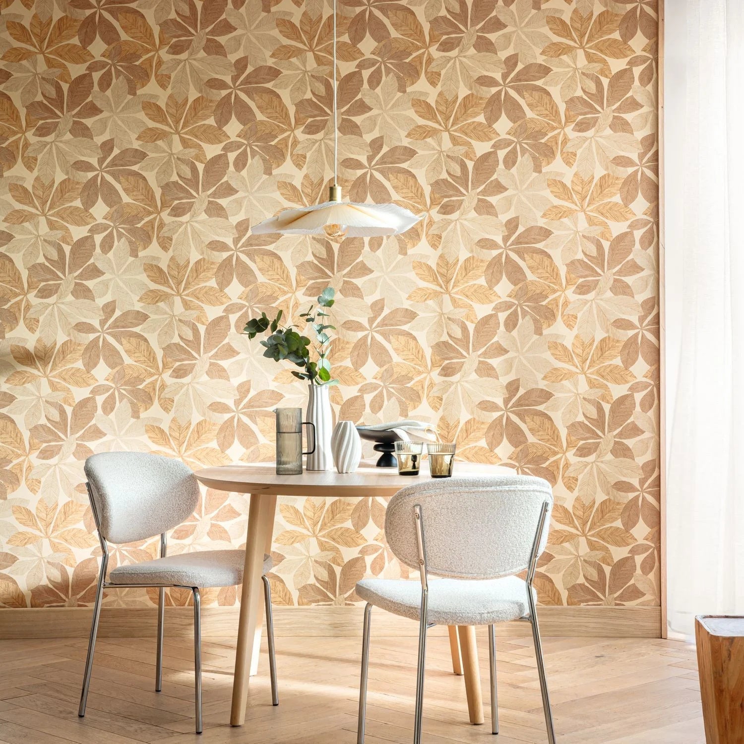 Lignaria Wallpaper - Beige marron - Caselio - 106831026 - Premier Wallcovering