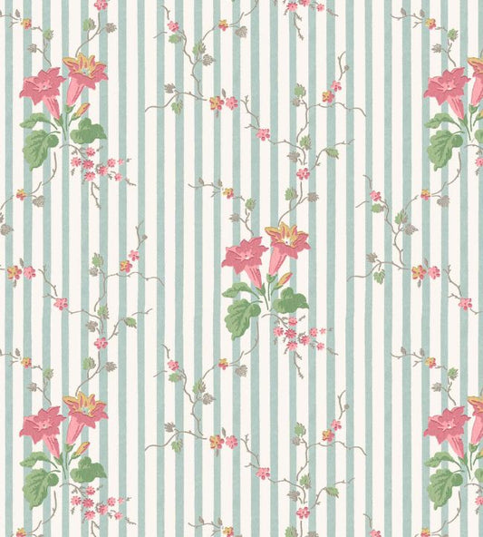 Lilibet Fabric - Duckegg - Woodchip & Magnolia - WMF - 479 - 01LD - Premier Wallcovering