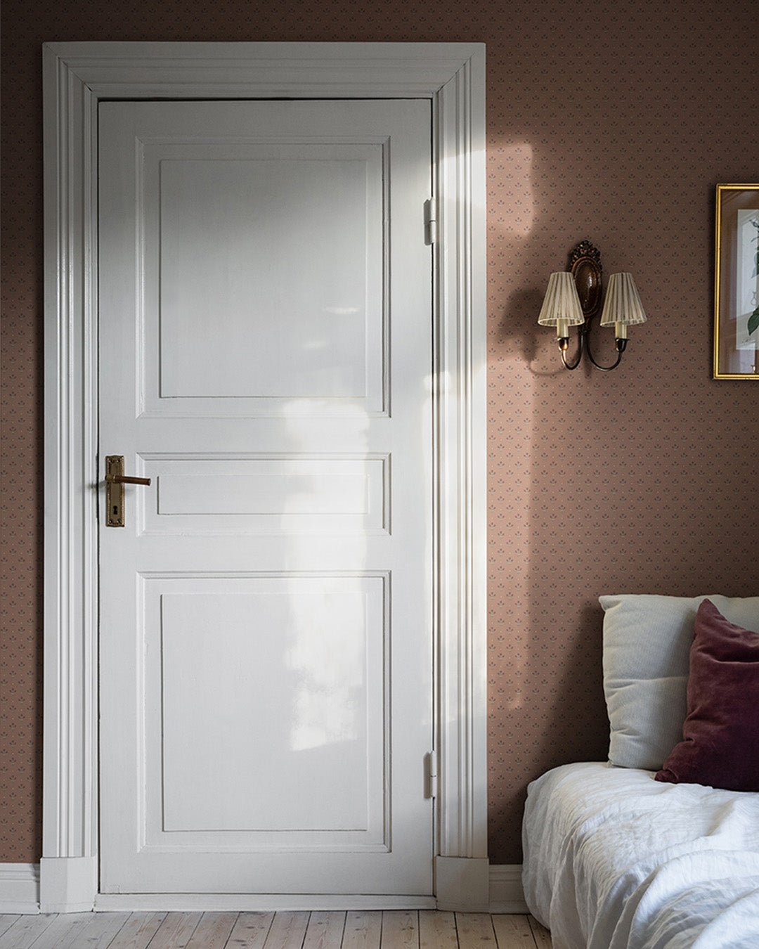 Lilja Wallpaper - Rust Red - Midbec - 33028 - Premier Wallcovering