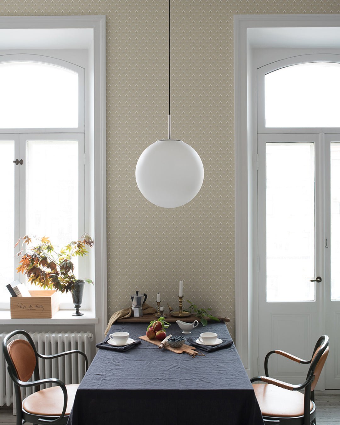 Lilja Wallpaper - Beige - Midbec - 33027 - Premier Wallcovering