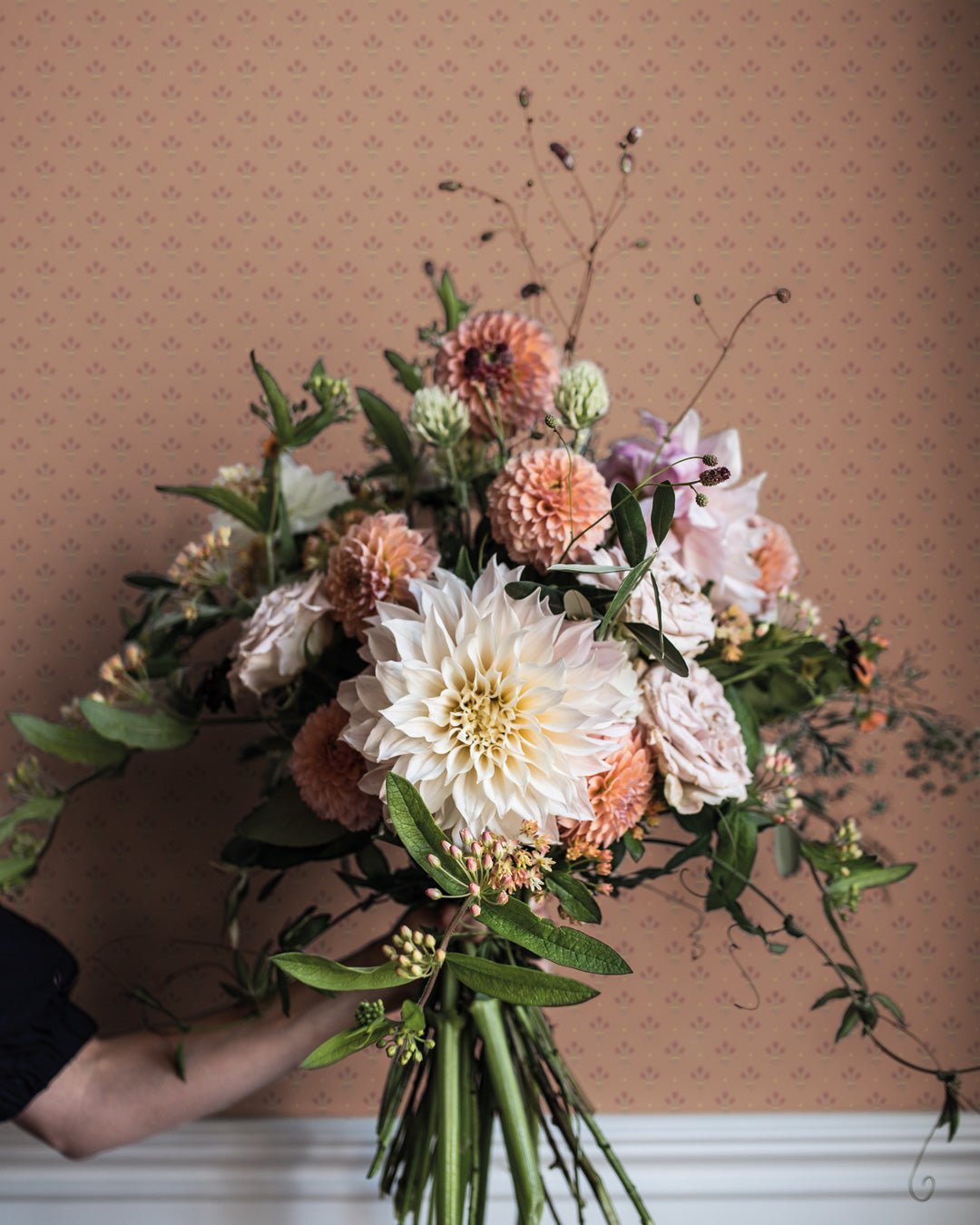 Lilja Wallpaper - Rust Red - Midbec - 33028 - Premier Wallcovering