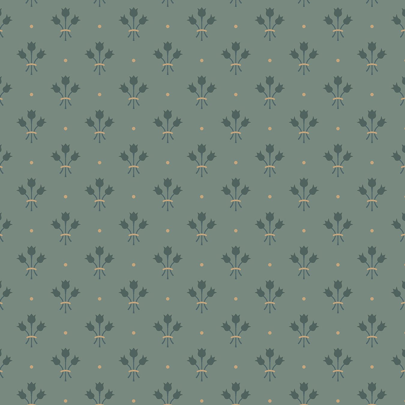 Lilja Wallpaper - Green - Midbec - 33030 - Premier Wallcovering