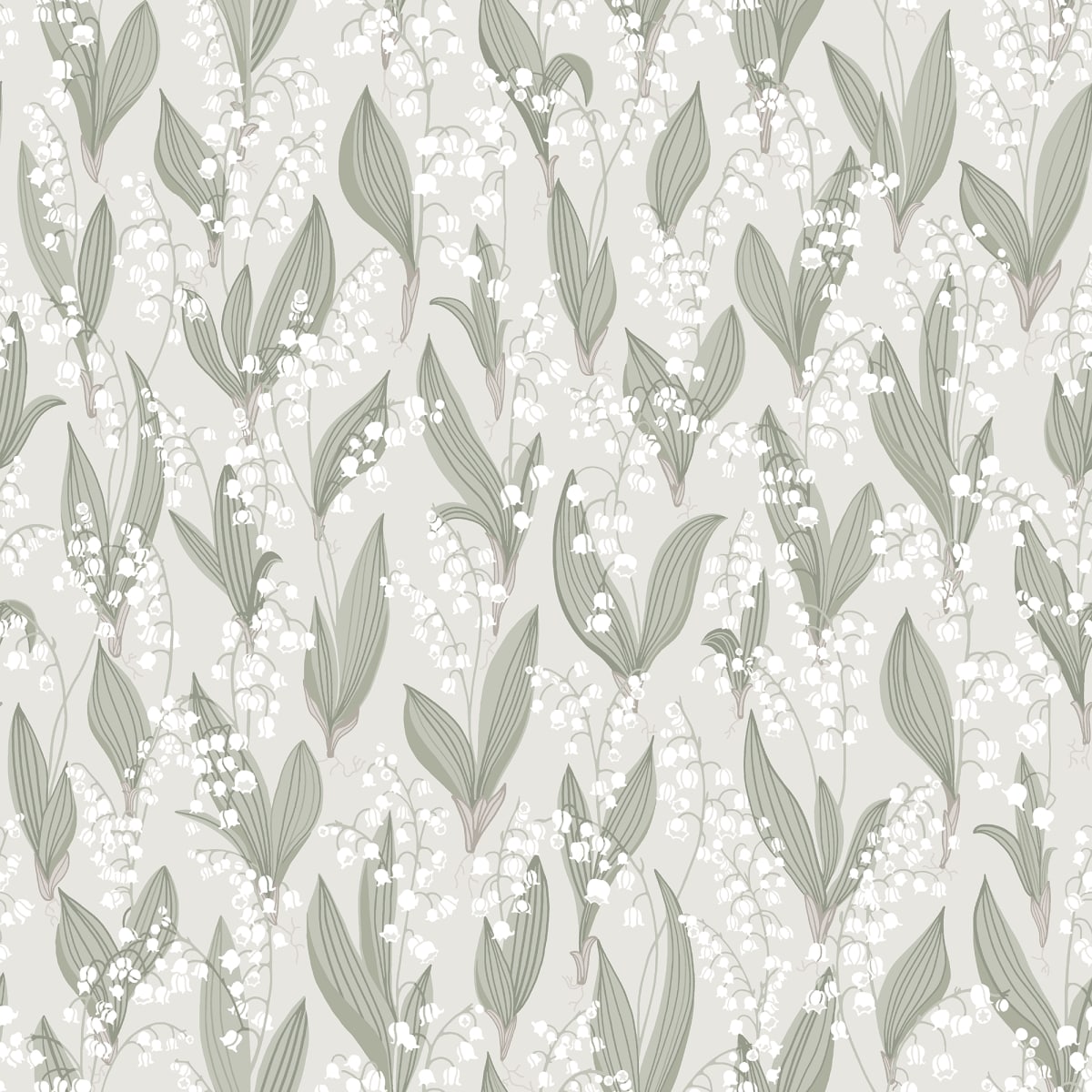 Liljekonvalj Wallpaper - Spring Green - Sandberg - 479-18 - Premier Wallcovering