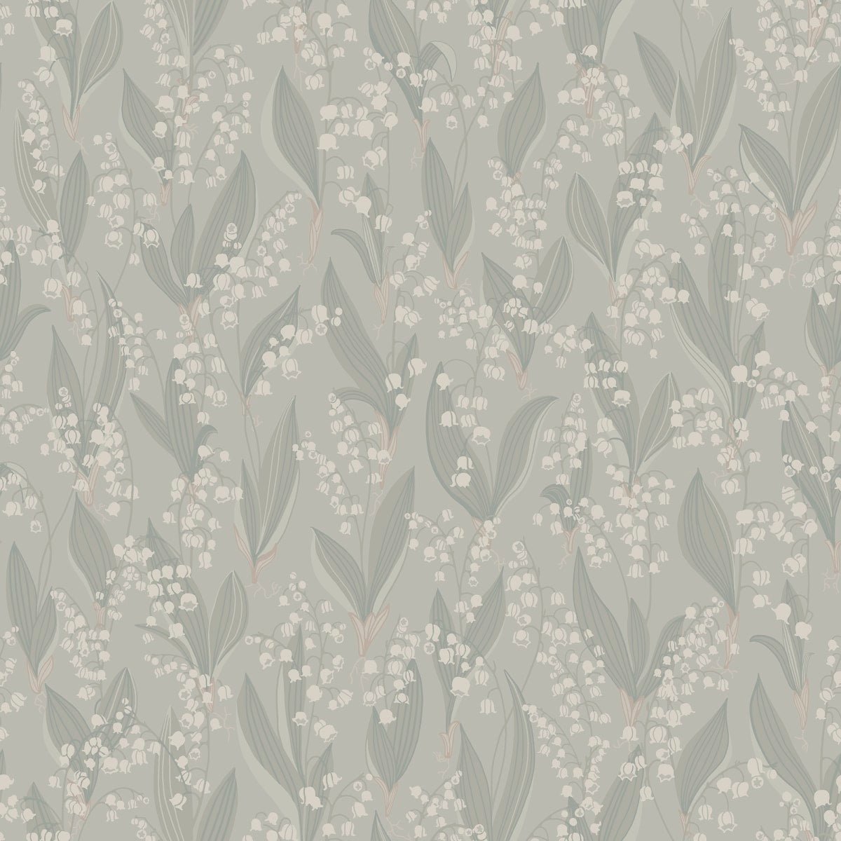 Liljekonvalj Wallpaper - Sage Green - Sandberg - 479-38 - Premier Wallcovering