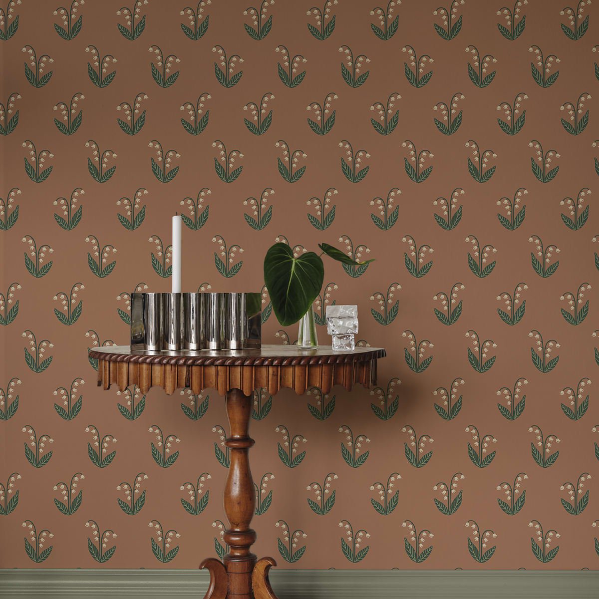 Lilly Wallpaper - Terracotta - Sandberg - S10636 - Premier Wallcovering