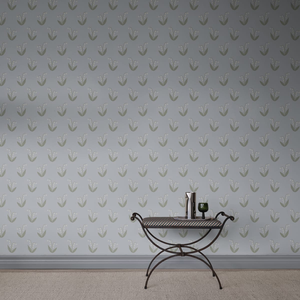 Lilly Wallpaper - Light Blue - Sandberg - S10634 - Premier Wallcovering