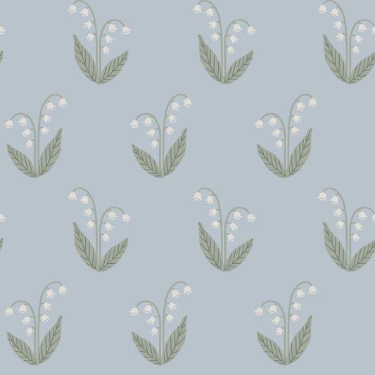 Lilly Wallpaper - Light Blue - Sandberg - S10634 - Premier Wallcovering