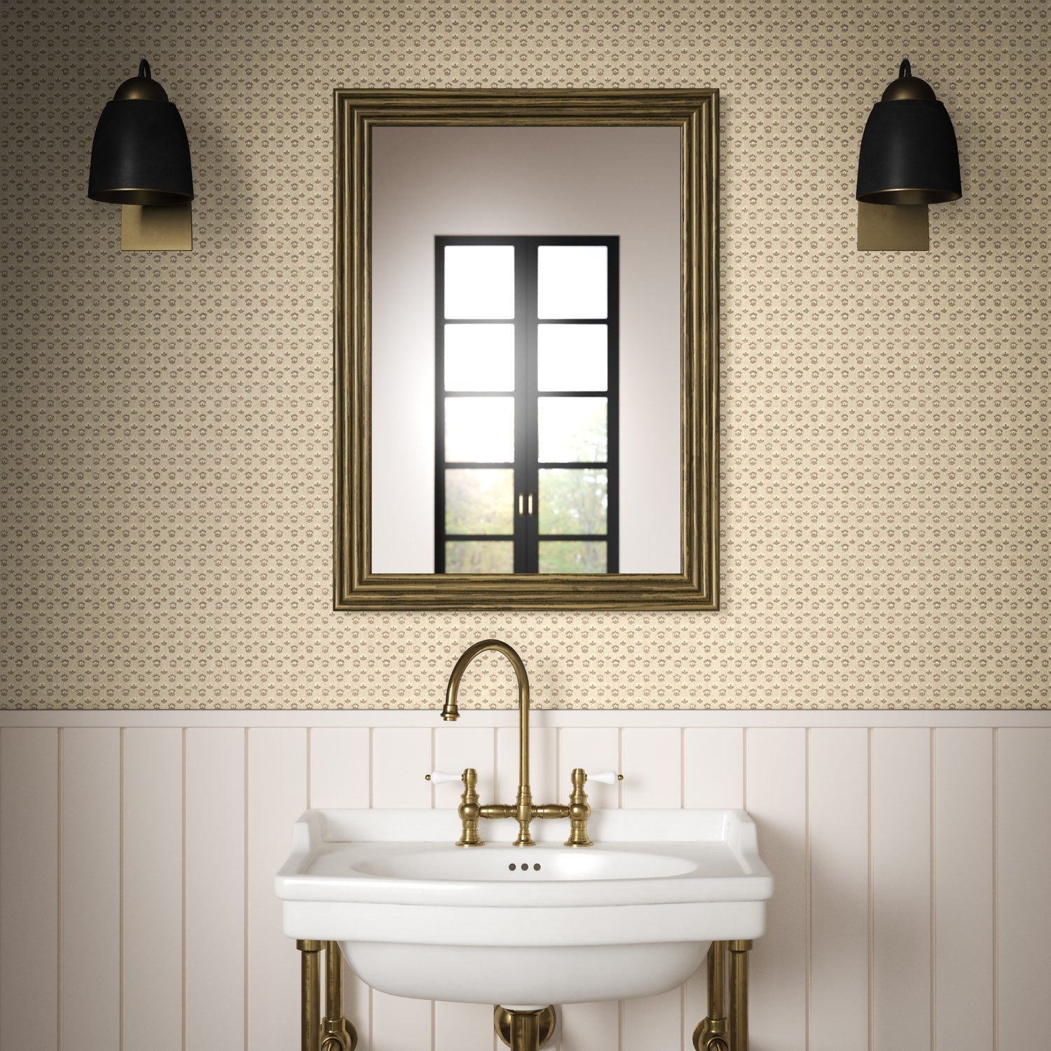 Lilou Wallpaper - Stone - Warner House - Premier Wallcovering