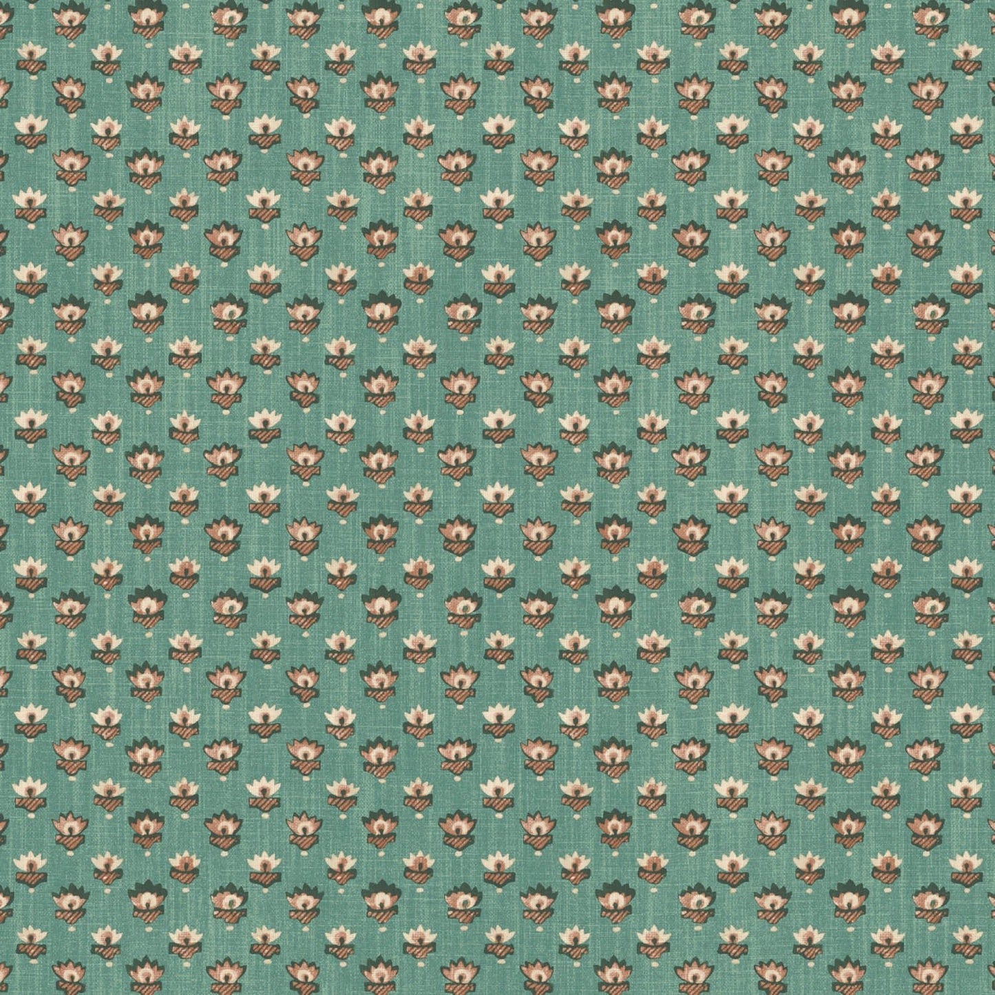 Lilou Wallpaper - Teal - Warner House - Premier Wallcovering