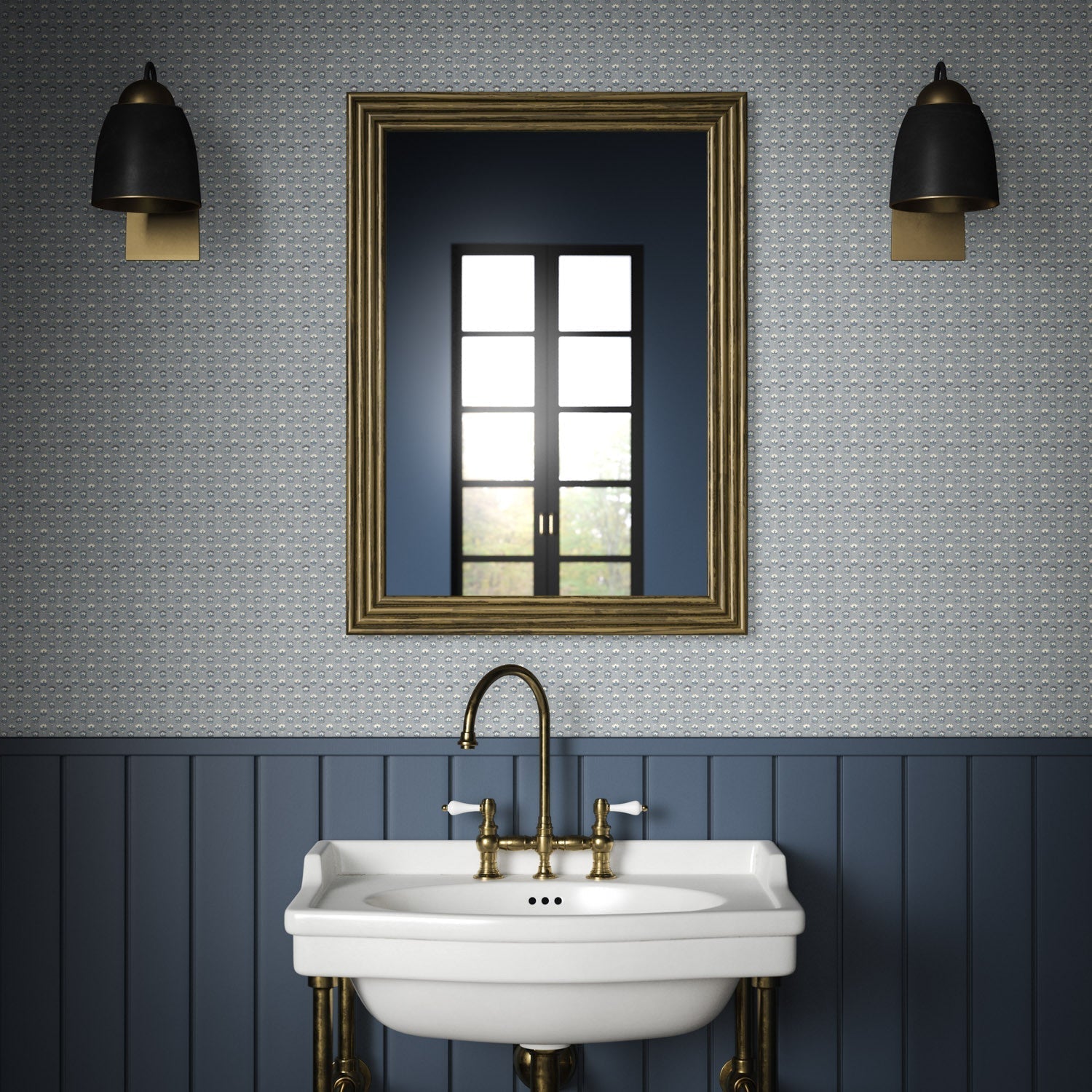 Lilou Wallpaper - Chambray - Warner House - Premier Wallcovering