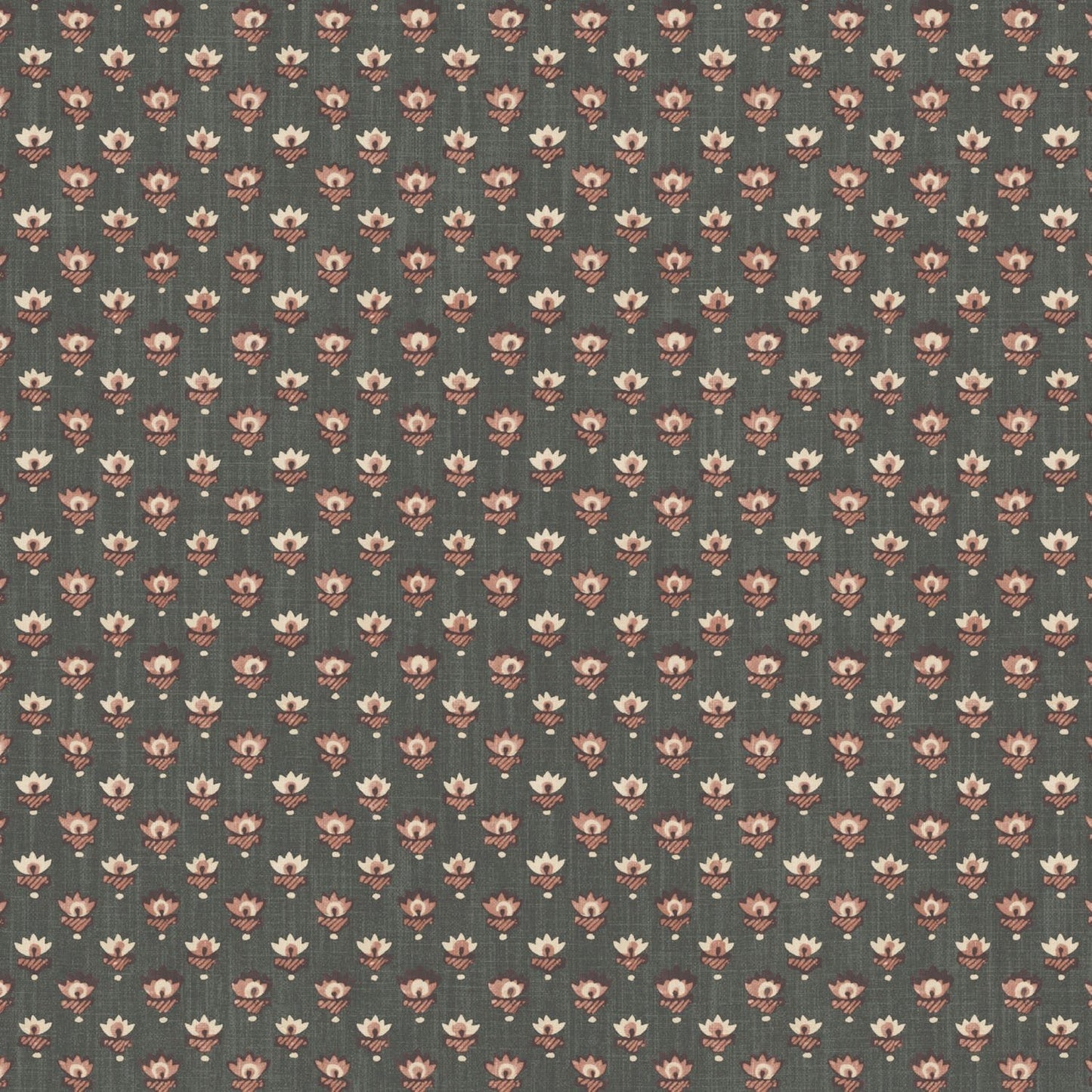 Lilou Wallpaper - Charcoal - Warner House - Premier Wallcovering