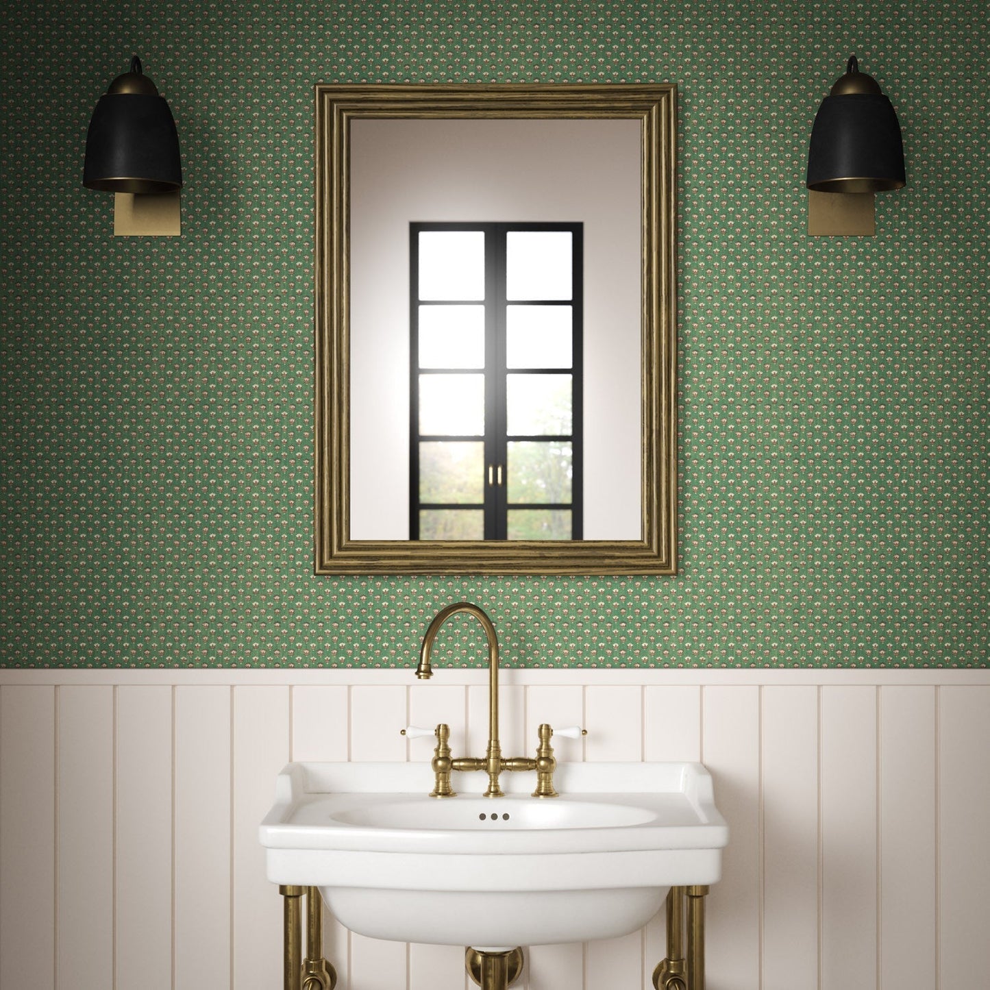 Lilou Wallpaper - Jade - Warner House - Premier Wallcovering