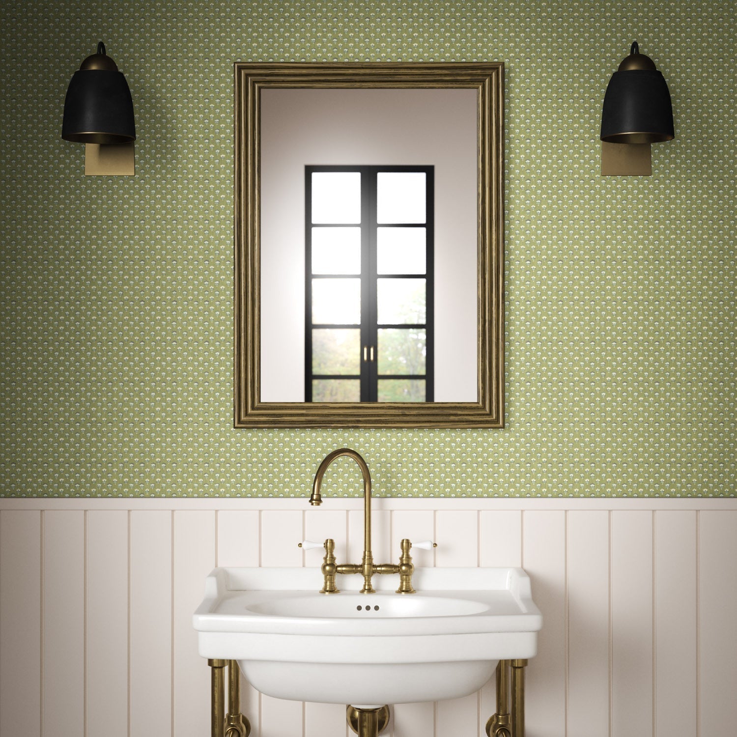 Lilou Wallpaper - Leaf - Warner House - Premier Wallcovering