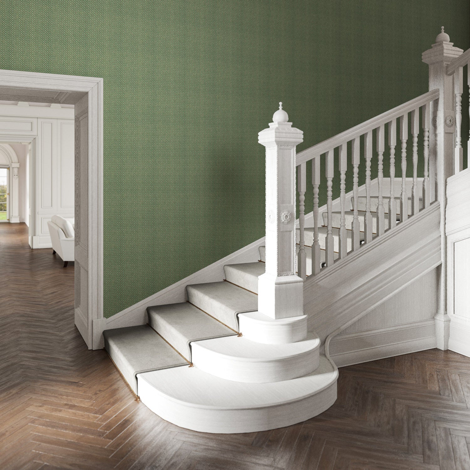 Lilou Wallpaper - Jade - Warner House - Premier Wallcovering