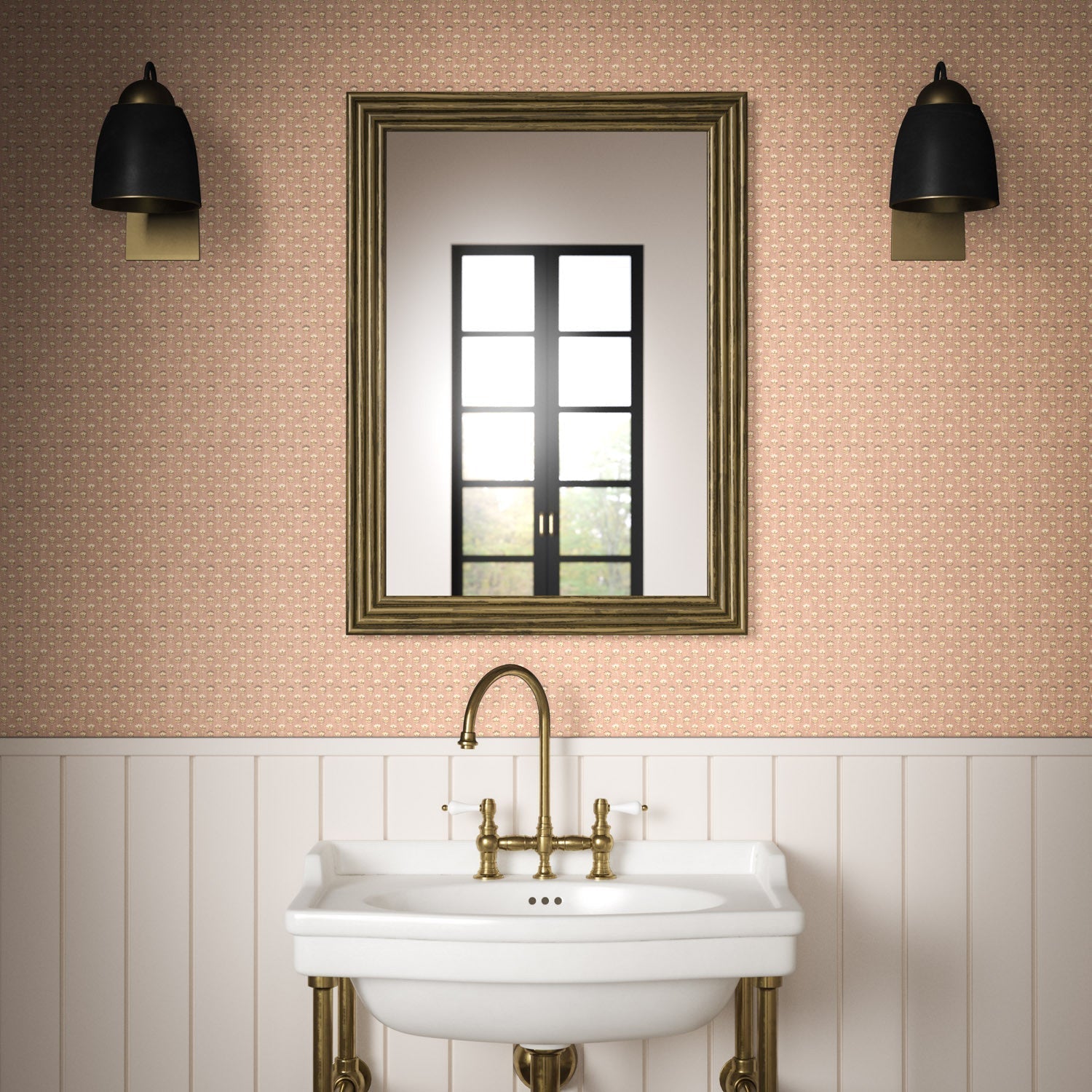 Lilou Wallpaper - Blush - Warner House - Premier Wallcovering