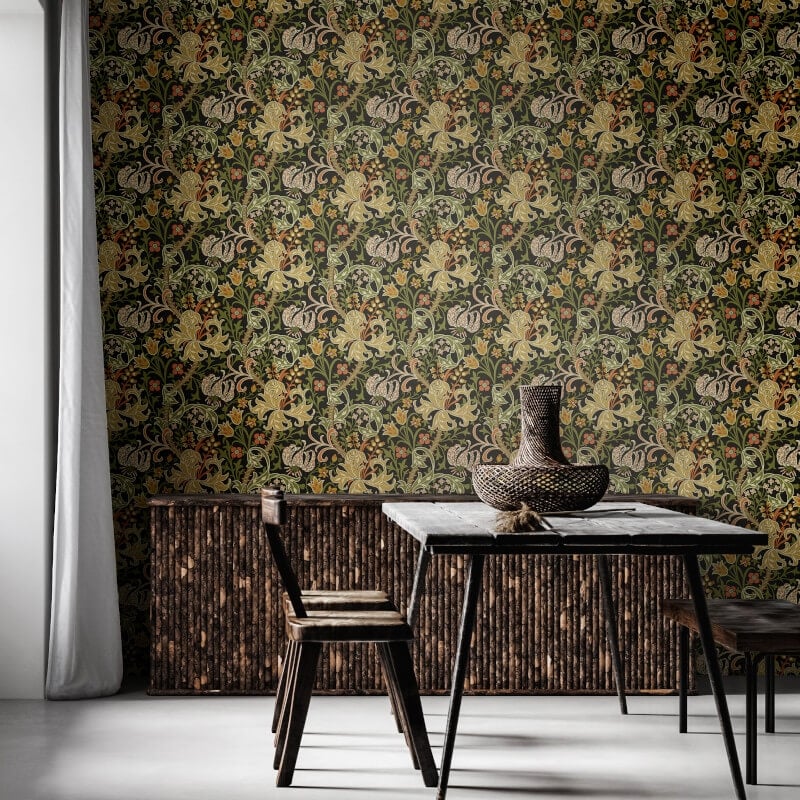 Lily Ogee Wallpaper - Black - Hoopla Walls - HWA1131W - Premier Wallcovering