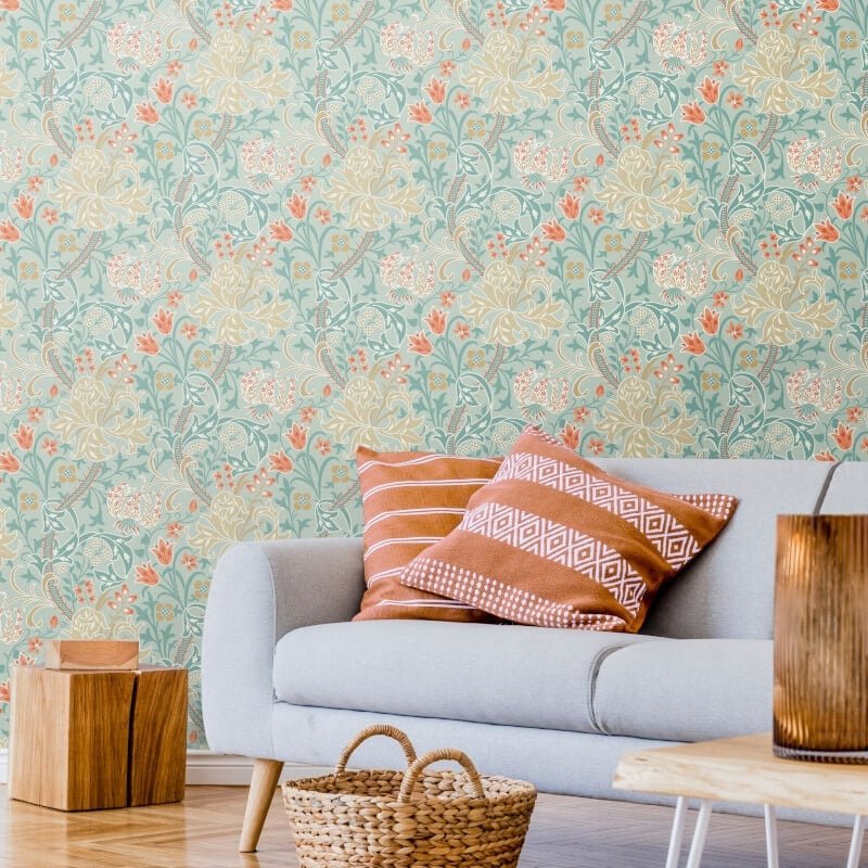 Lily Ogee Wallpaper - Duckegg Blue - Hoopla Walls - HWA1127W - Premier Wallcovering