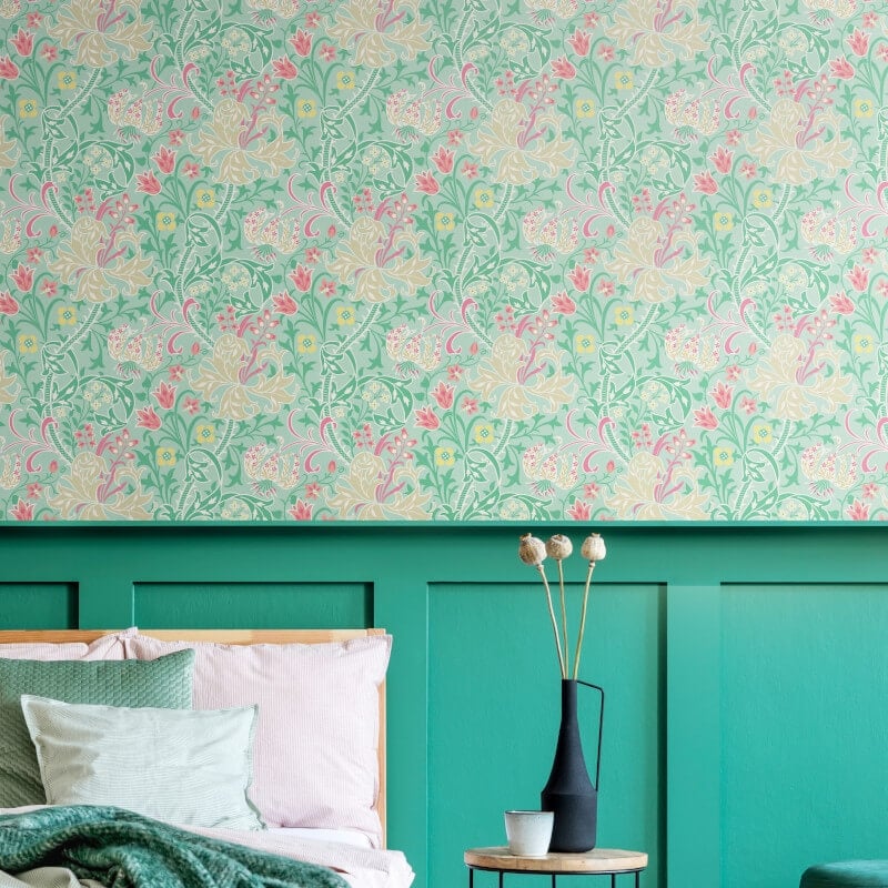 Lily Ogee Wallpaper - Mint Green - Hoopla Walls - HWA1128W - Premier Wallcovering