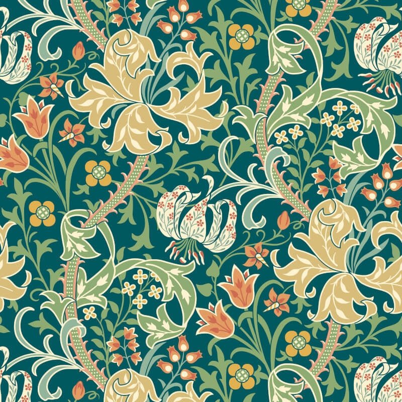 Lily Ogee Wallpaper - Emerald Green - Hoopla Walls - HWA1132W - Premier Wallcovering