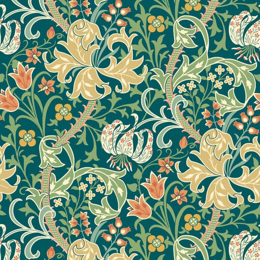 Lily Ogee Wallpaper - Emerald Green - Hoopla Walls - HWA1132W - Premier Wallcovering