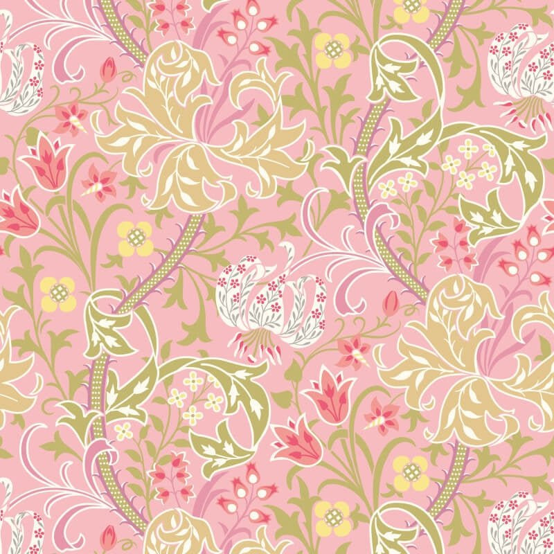 Lily Ogee Wallpaper - Rose Pink - Hoopla Walls - HWA1129W - Premier Wallcovering