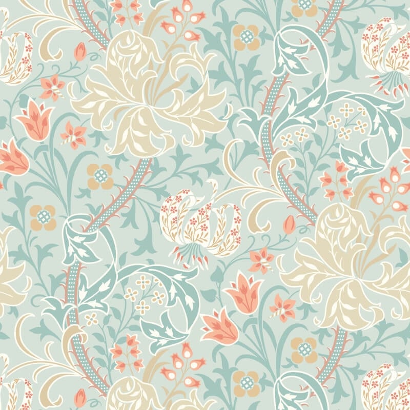 Lily Ogee Wallpaper - Duckegg Blue - Hoopla Walls - HWA1127W - Premier Wallcovering