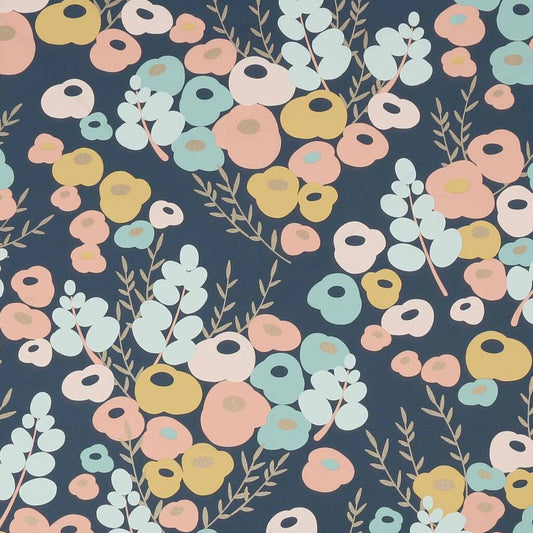 Lily Wallpaper - Navy - Superfresco Easy - 106177 - Premier Wallcovering