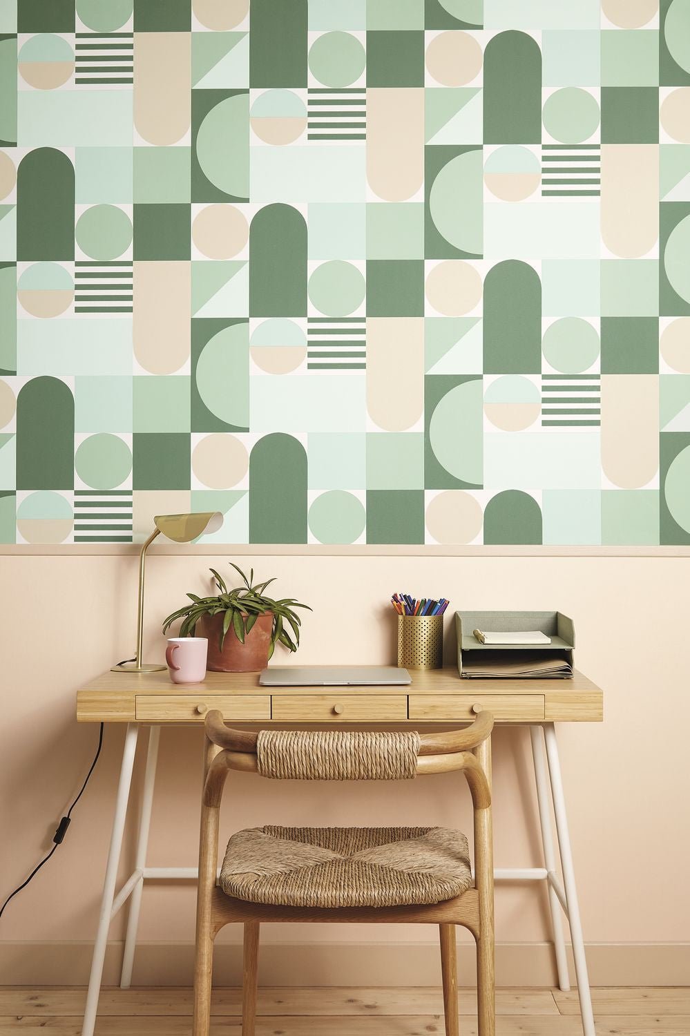 Limit Wallpaper - Vert Herbier - Caselio - 105050787 - Premier Wallcovering