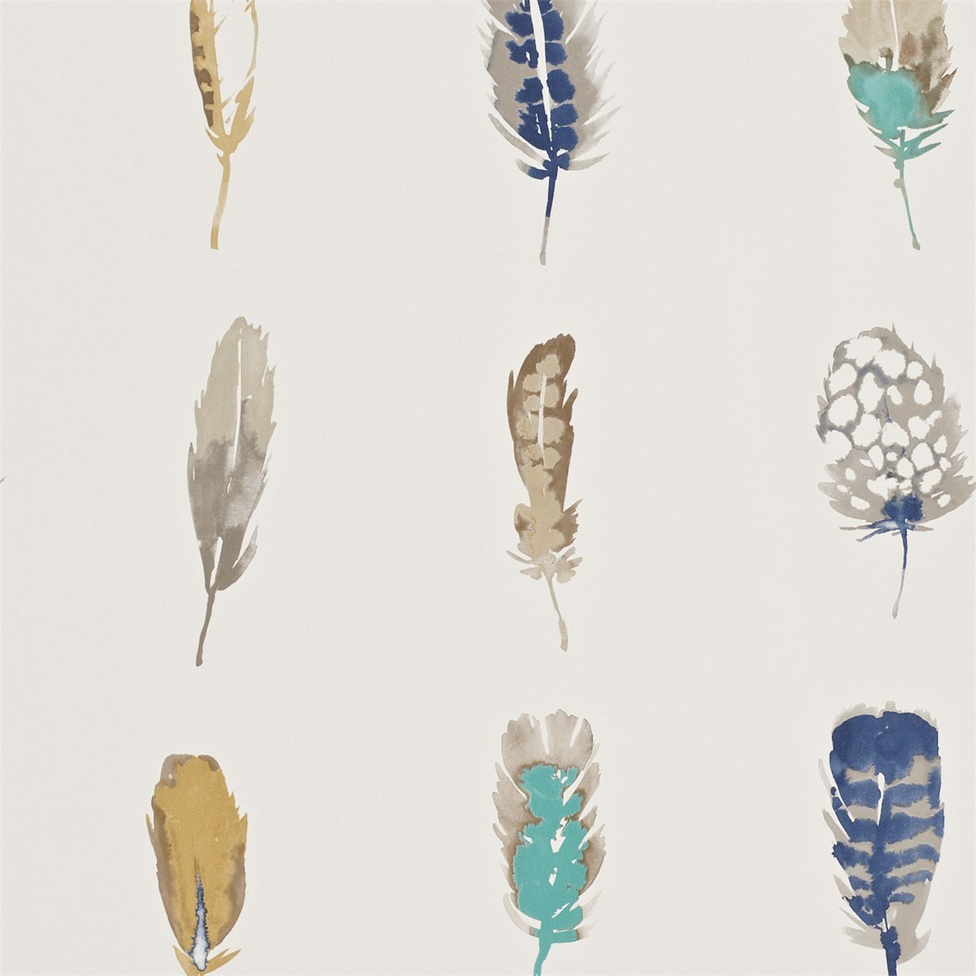 Limosa Wallpaper - Indigo / Mustard / Stone - Harlequin - HAMA111075 - Premier Wallcovering