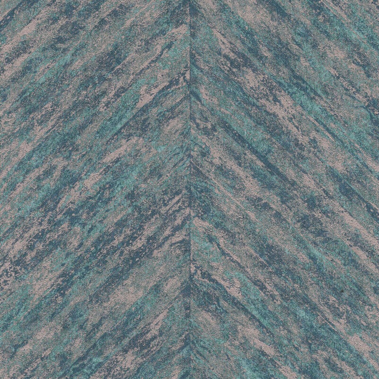 Linares Chevron Wallpaper - Teal - Rasch - 617542 - Premier Wallcovering
