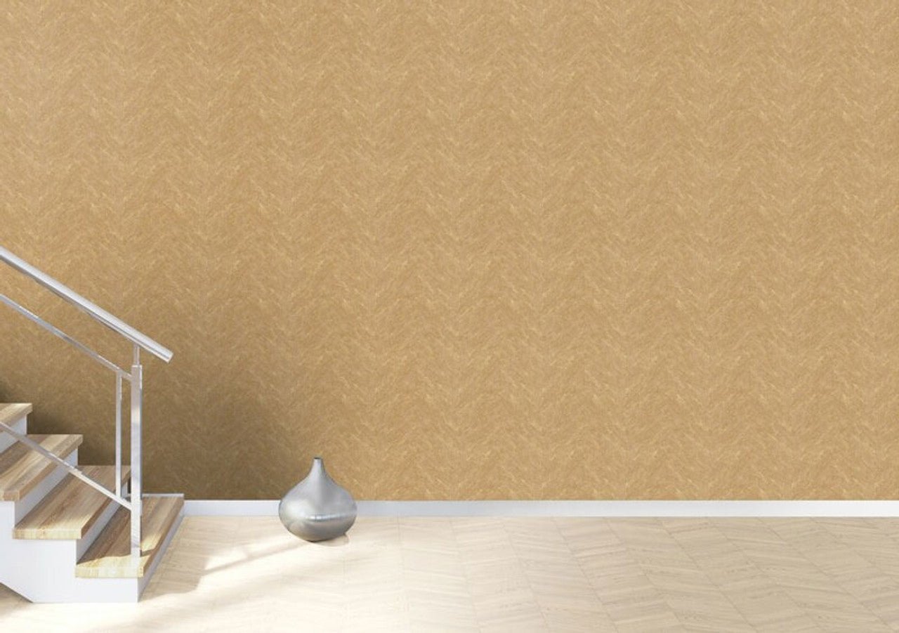 Linares Chevron Wallpaper - Gold - Rasch - 617535 - Premier Wallcovering