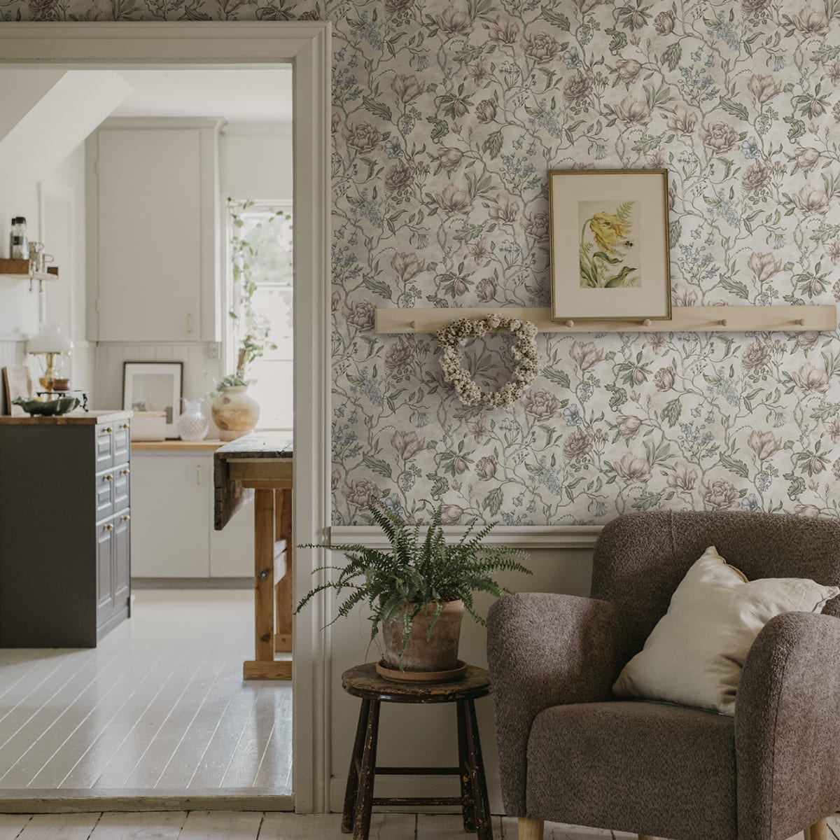 Linda Wallpaper - Clay - Sandberg - 244-18 - Premier Wallcovering