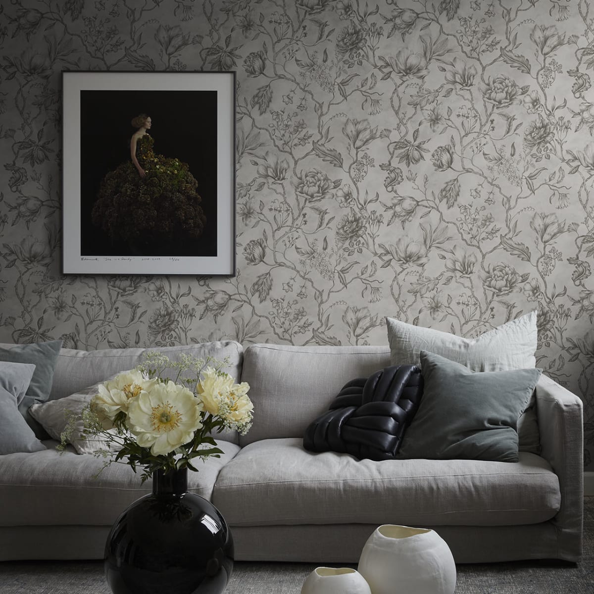 Linda Wallpaper - Sandstone - Sandberg - 244-31 - Premier Wallcovering