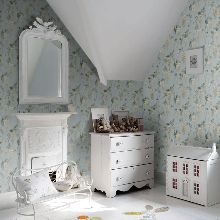 Lindenford Wallpaper - Cloudy Blue - Timothy Wilman - TW2542 - Premier Wallcovering