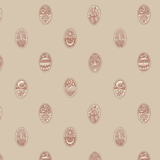 Linear Cameos Wallpaper - Cromwell Stone, Hibernacle and Salt Ridge - Josephine Munsey - LIN-027-060-035 - Premier Wallcovering
