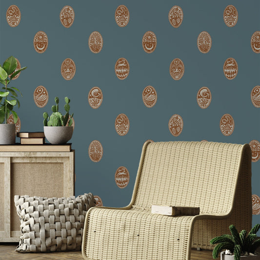 Linear Cameos Wallpaper - Little Ponds, Dinky and Dew - Josephine Munsey - LIN-078-059-062 - Premier Wallcovering