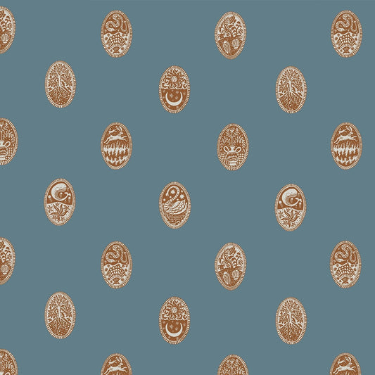 Linear Cameos Wallpaper - Little Ponds, Dinky and Dew - Josephine Munsey - LIN-078-059-062 - Premier Wallcovering