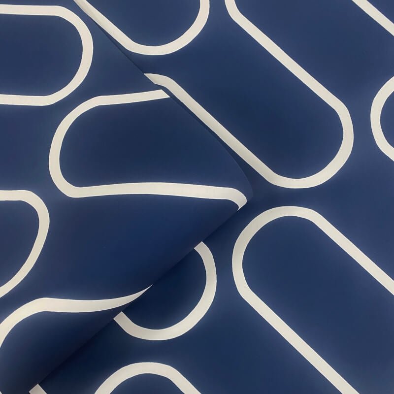 Linear Curve Wallpaper - Navy Blue - Catherine Lansfield - 206503 - Premier Wallcovering