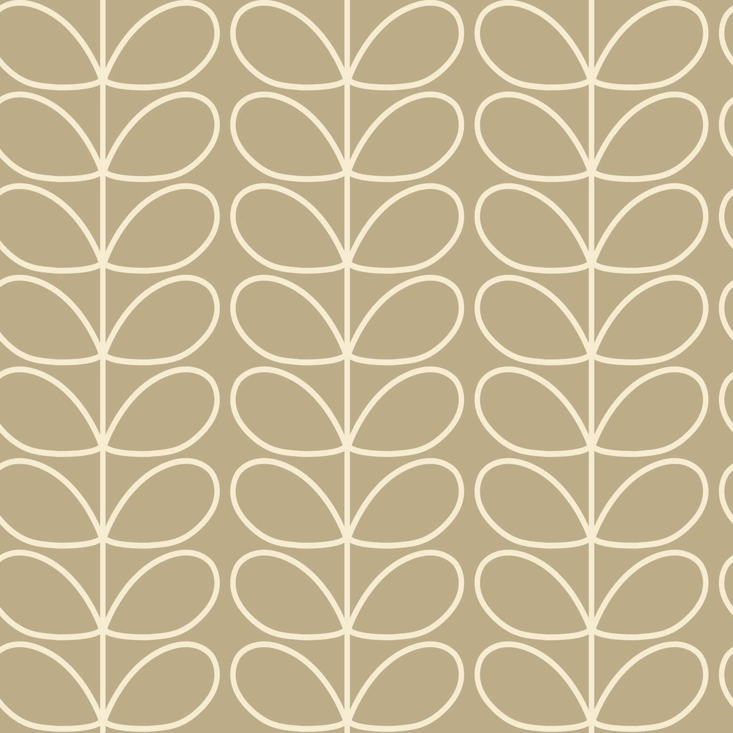 Linear Stem Wallpaper - Stone - Orla Kiely - 23AHLSTWLPDS-2610 - Premier Wallcovering