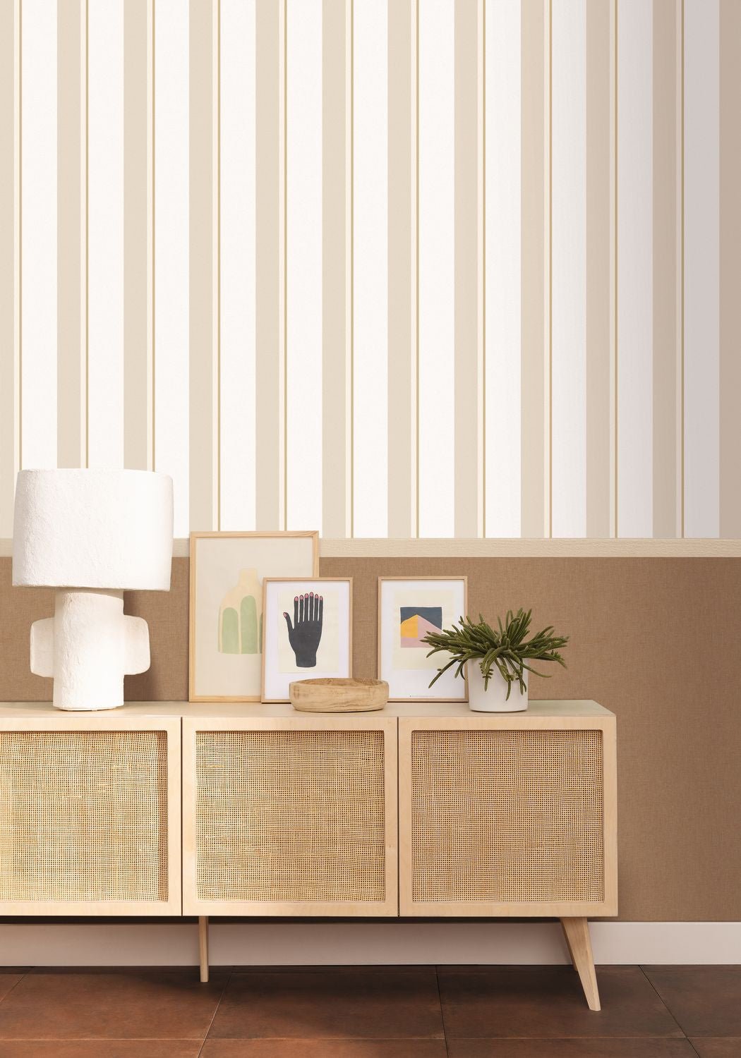 Linear Wallpaper - Beige - Caselio - 105530187 - Premier Wallcovering