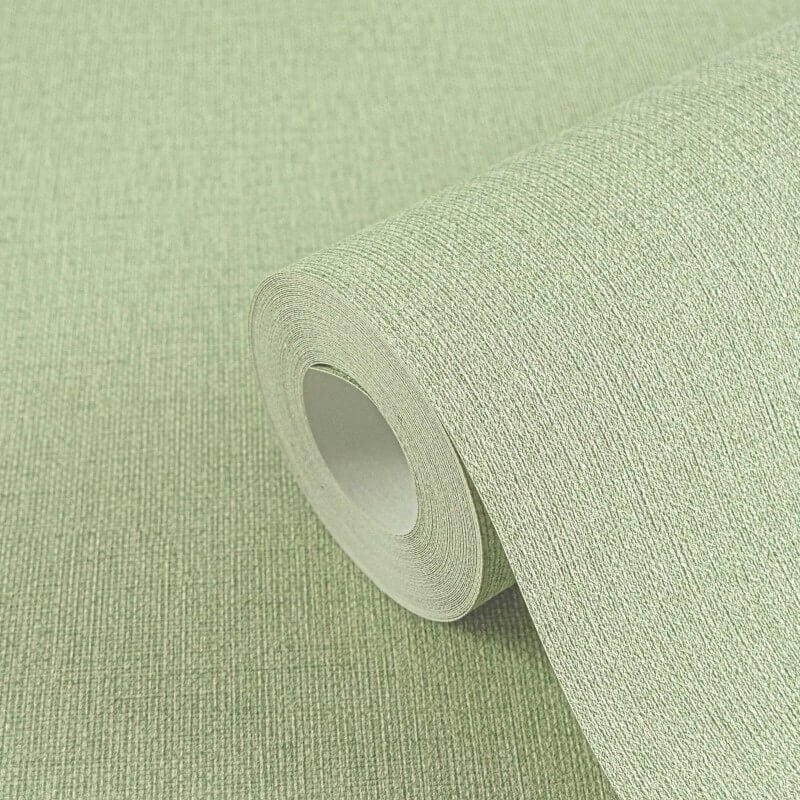 Linen Effect Texture Wallpaper - Light Green - Michalsky Living - 39988-6 - Premier Wallcovering