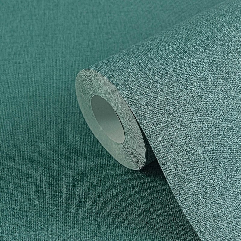 Linen Effect Texture Wallpaper - Green - Michalsky Living - 39988-5 - Premier Wallcovering