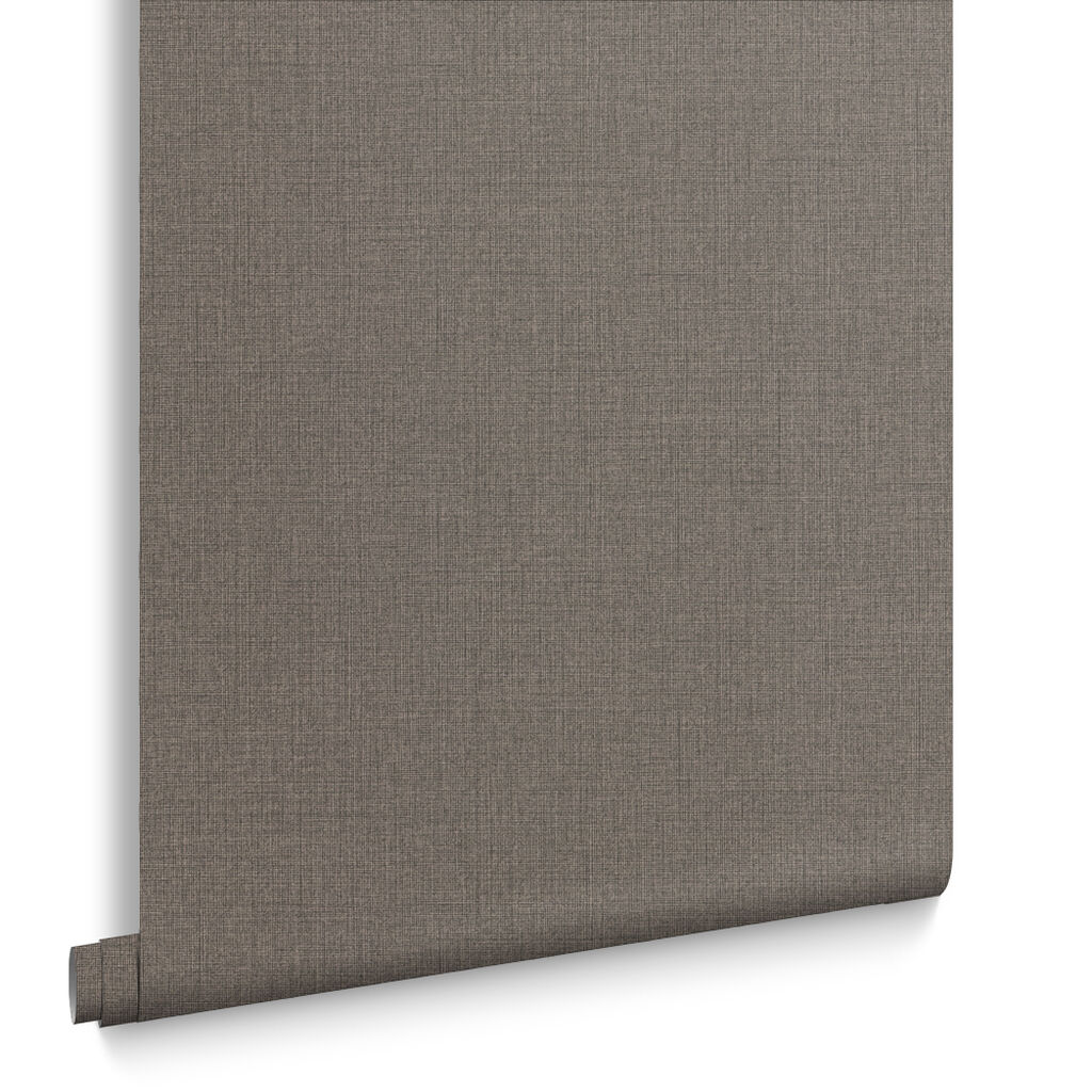 Linen Wallpaper - Chocolate - Graham & Brown - 105855 - Premier Wallcovering